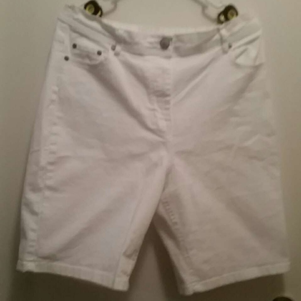 Womens White Denim shorts